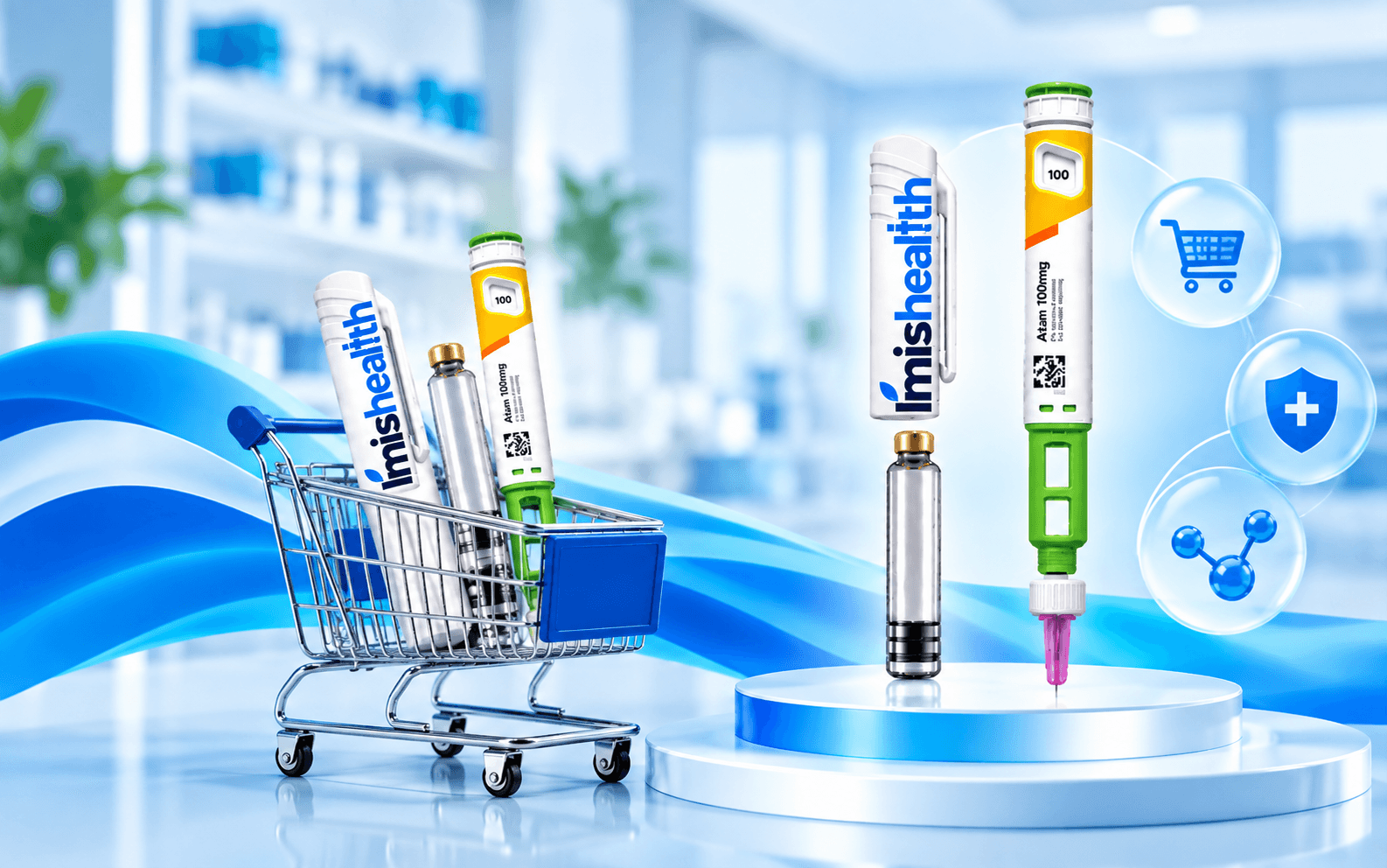 Research peptide pen on a laboratory bench – Imishealth